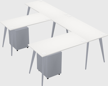 Modern l-shaped office desk