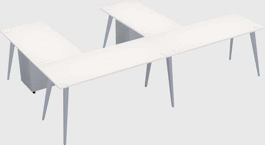 Modern l-shaped office desk