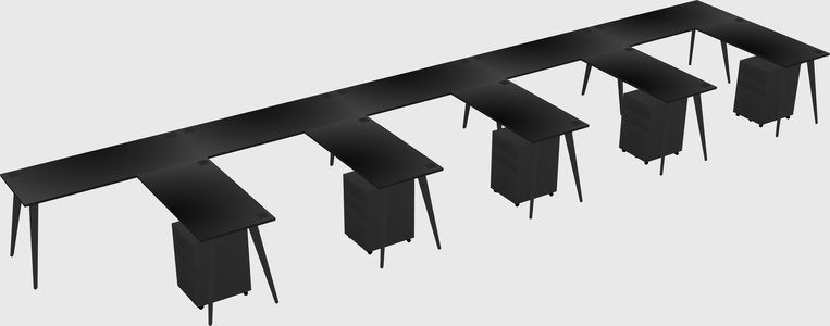 Modern L-shaped Office Desk
