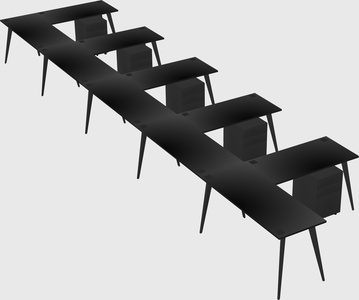 Modern l-shaped office desk
