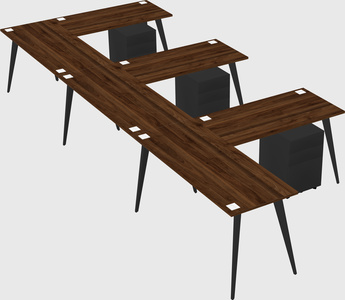 Modern l-shaped office desk