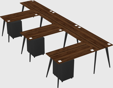 Modern l-shaped office desk