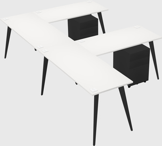 Modern l-shaped office desk