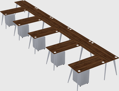 Modern l-shaped office desk