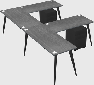 Modern l-shaped office desk