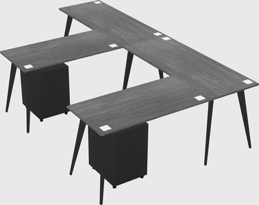 Modern l-shaped office desk