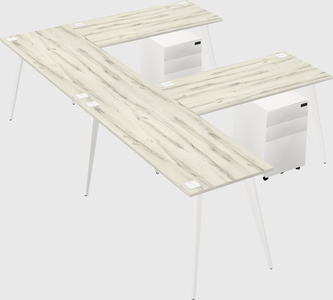 Modern l-shaped office desk