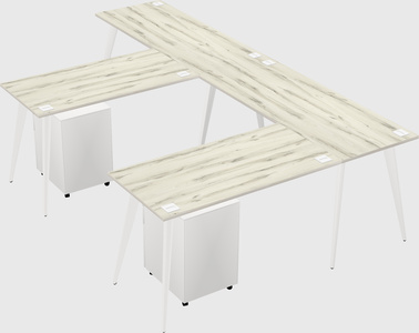 Modern l-shaped office desk