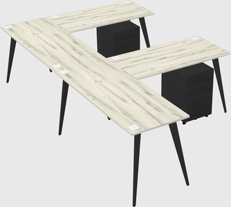 Modern l-shaped office desk