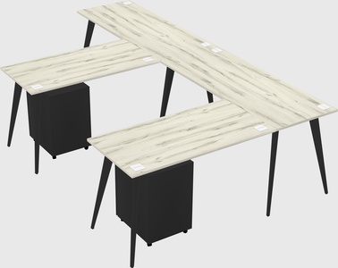 Modern l-shaped office desk