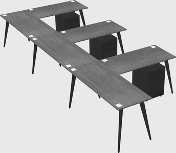 Modern l-shaped office desk