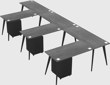 Modern l-shaped office desk