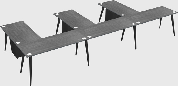 Modern l-shaped office desk