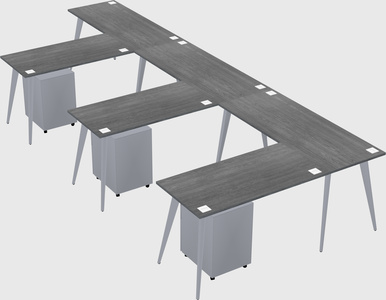 Modern l-shaped office desk