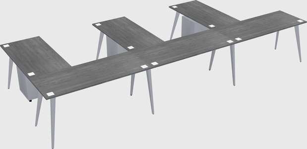 Modern l-shaped office desk