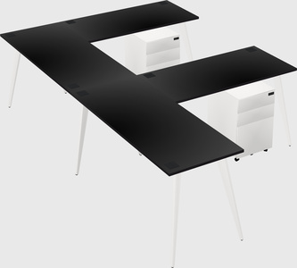 Modern l-shaped office desk