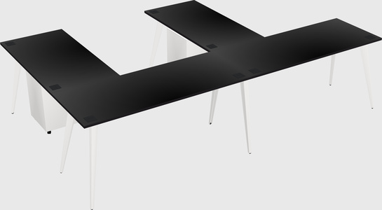 Modern l-shaped office desk