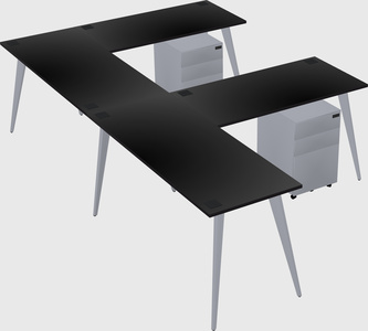 Modern l-shaped office desk