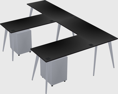 Modern l-shaped office desk