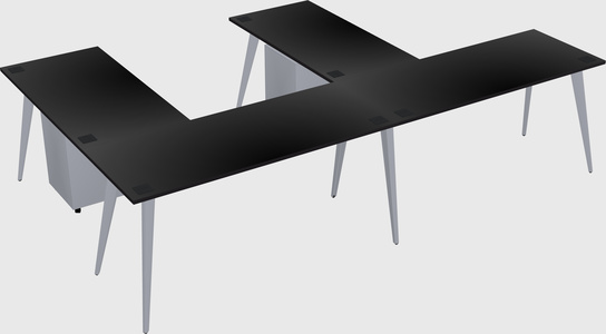 Modern l-shaped office desk
