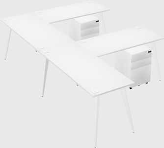 Modern l-shaped office desk