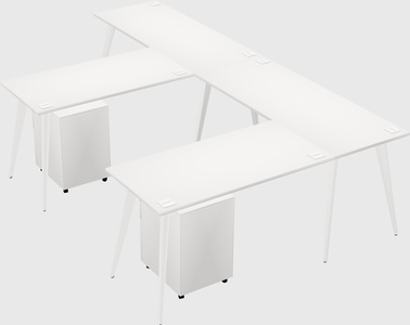 Modern l-shaped office desk