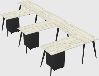 Modern l-shaped office desk