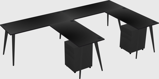 Modern L-shaped Office Desk