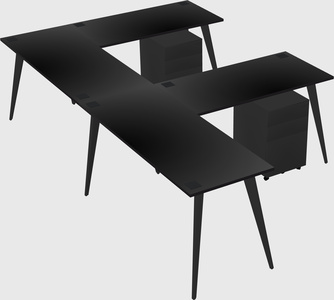 Modern l-shaped office desk