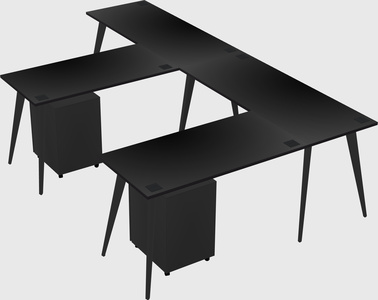 Modern l-shaped office desk