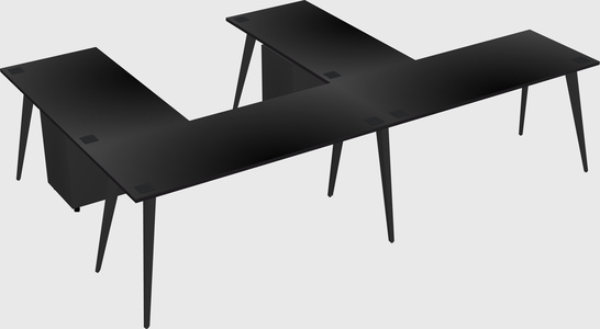 Modern l-shaped office desk