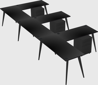 Modern l-shaped office desk