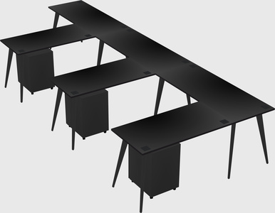 Modern l-shaped office desk