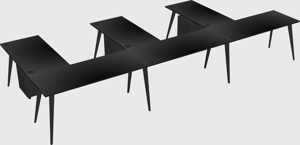 Modern l-shaped office desk