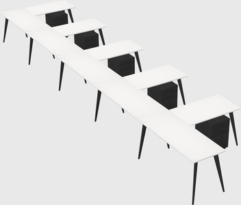 Modern l-shaped office desk
