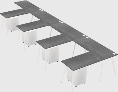 Modern l-shaped office desk