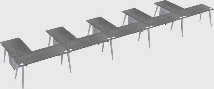 Modern l-shaped office desk