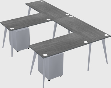 Modern l-shaped office desk