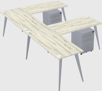 Modern l-shaped office desk