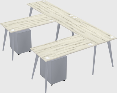 Modern l-shaped office desk