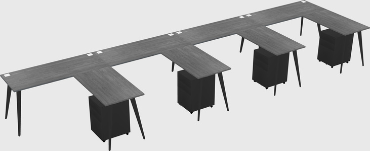 Modern L-shaped Office Desk