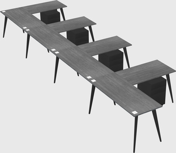 Modern l-shaped office desk