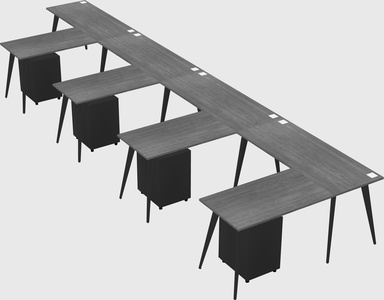 Modern l-shaped office desk