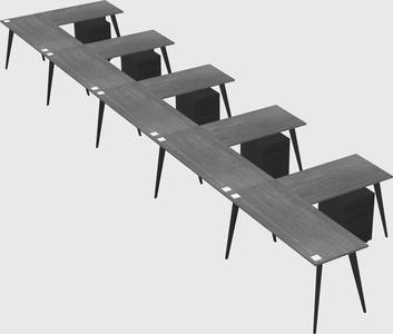 Modern l-shaped office desk