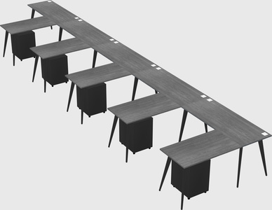 Modern l-shaped office desk