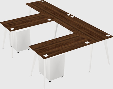 Modern l-shaped office desk