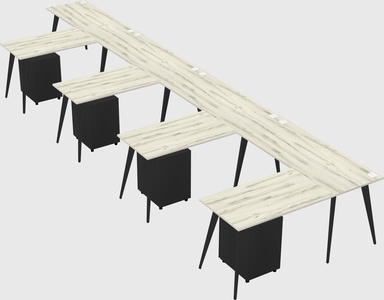 Modern l-shaped office desk
