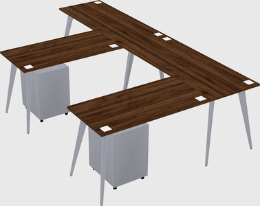 Modern l-shaped office desk