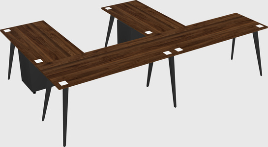 Modern l-shaped office desk