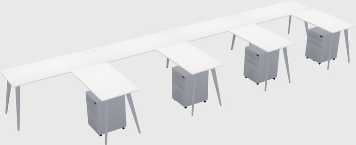 Modern L-shaped Office Desk